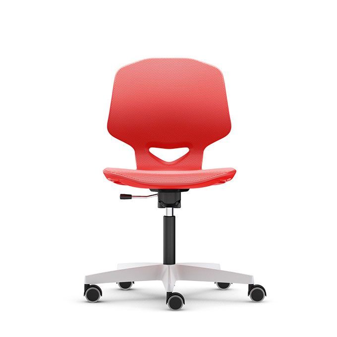 The height-adjustable swivel chair for students by VS JUMPER Air Move in red