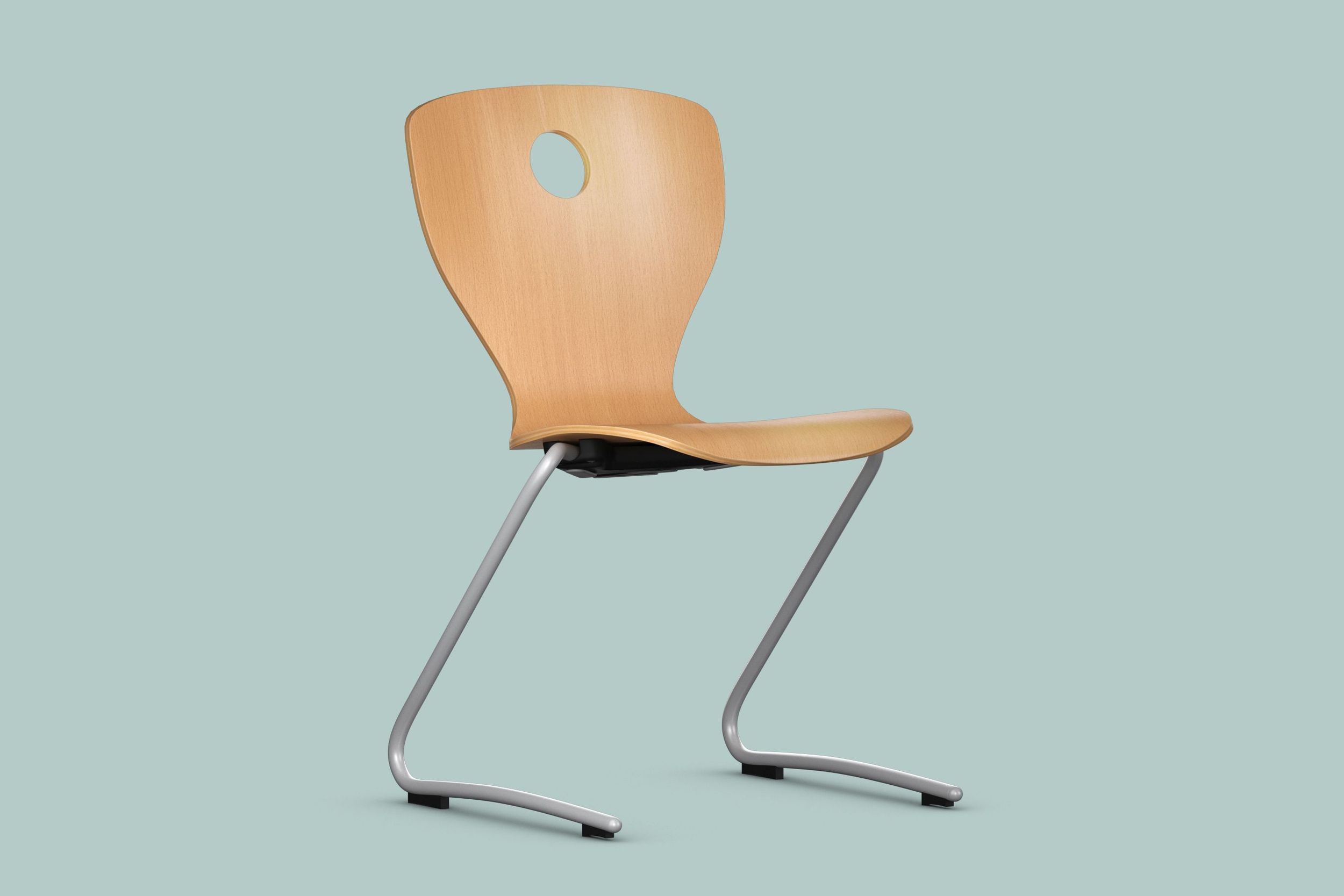 The wooden VS cantilever chair PantoSwing-VF