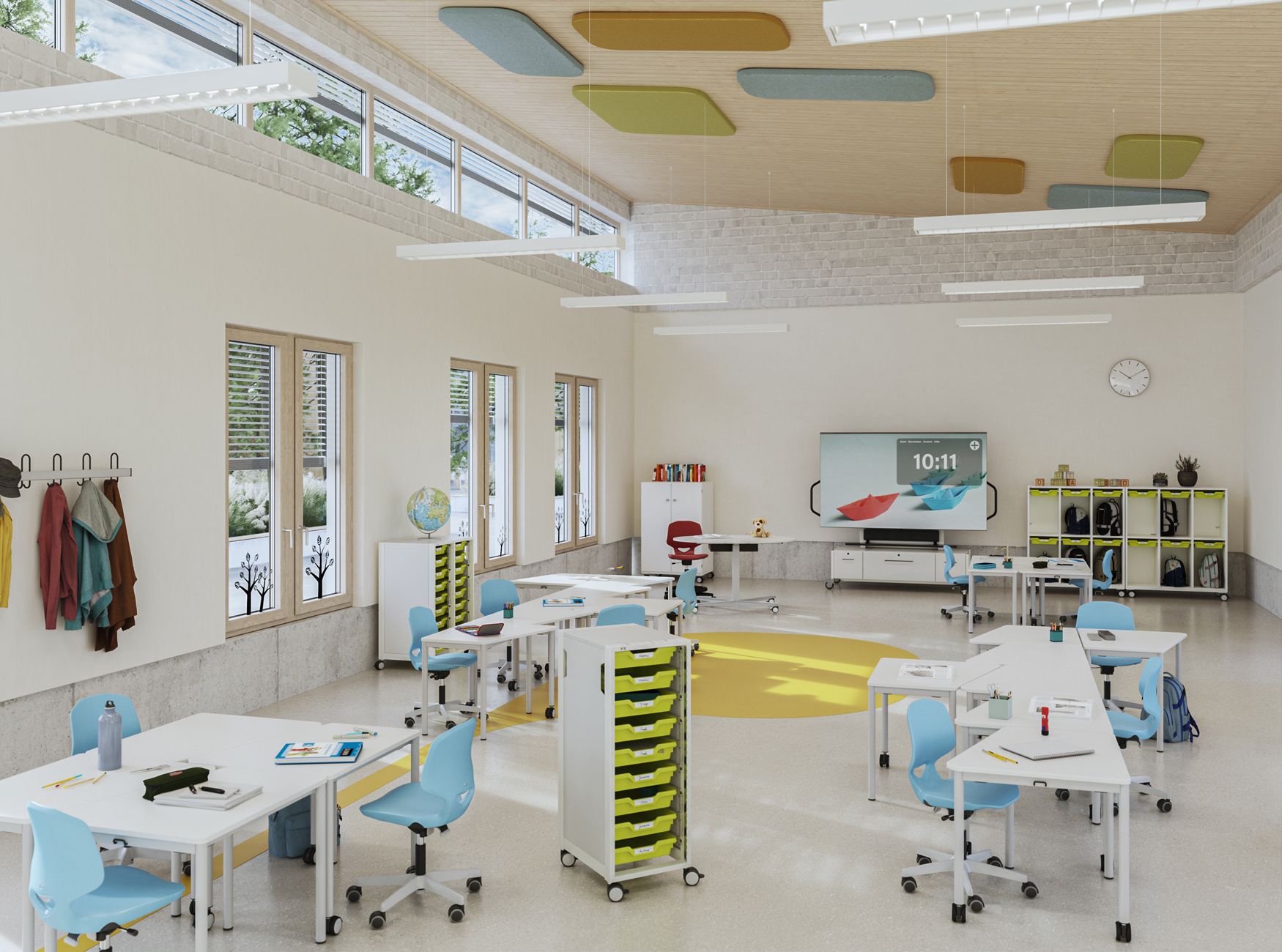 Multipurpose room in schools with VS furniture