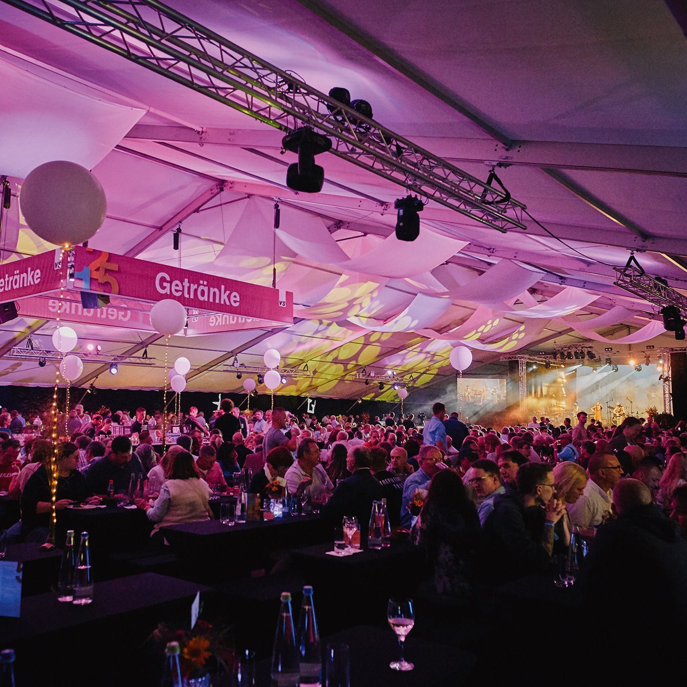 The marquee at VS's 125th anniversary celebrations was full to bursting.