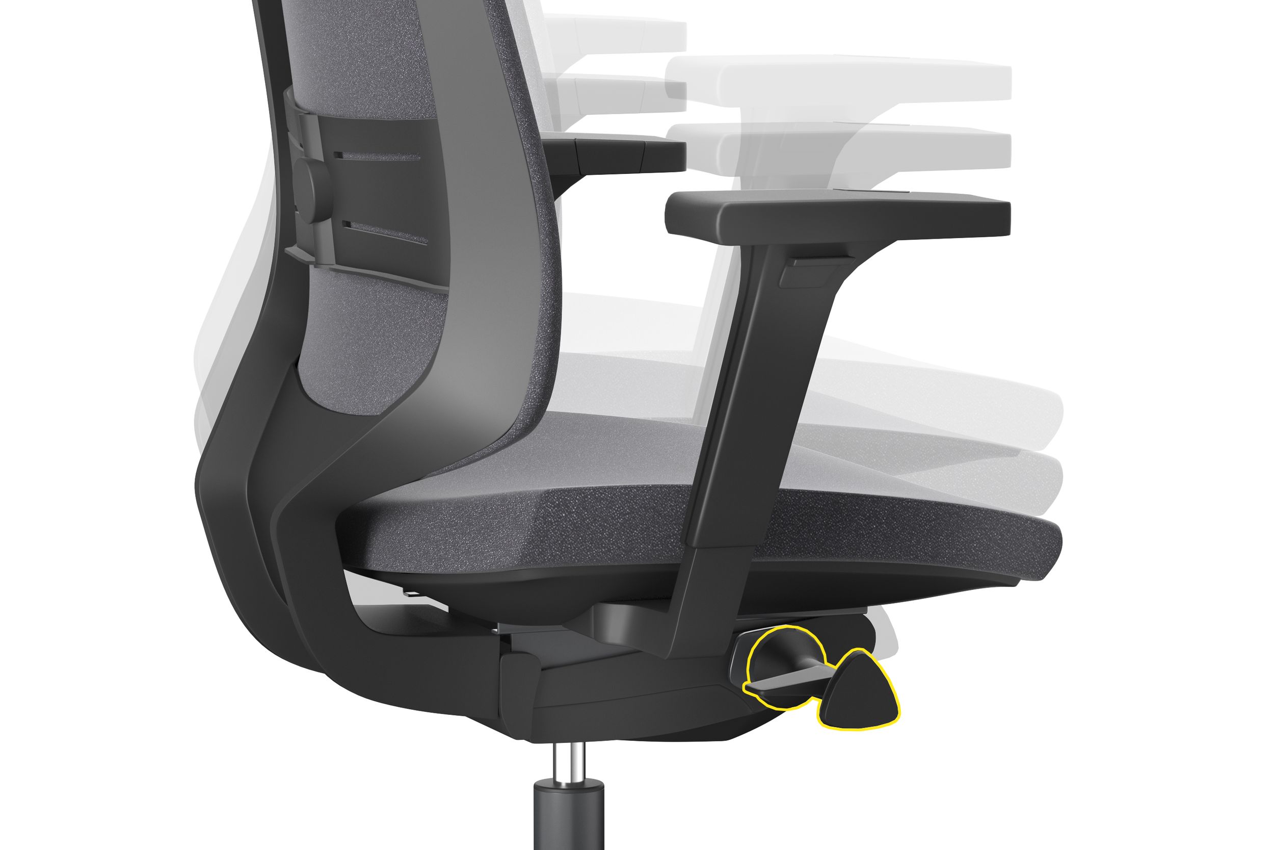 LightUp office swivel chair height adjustment