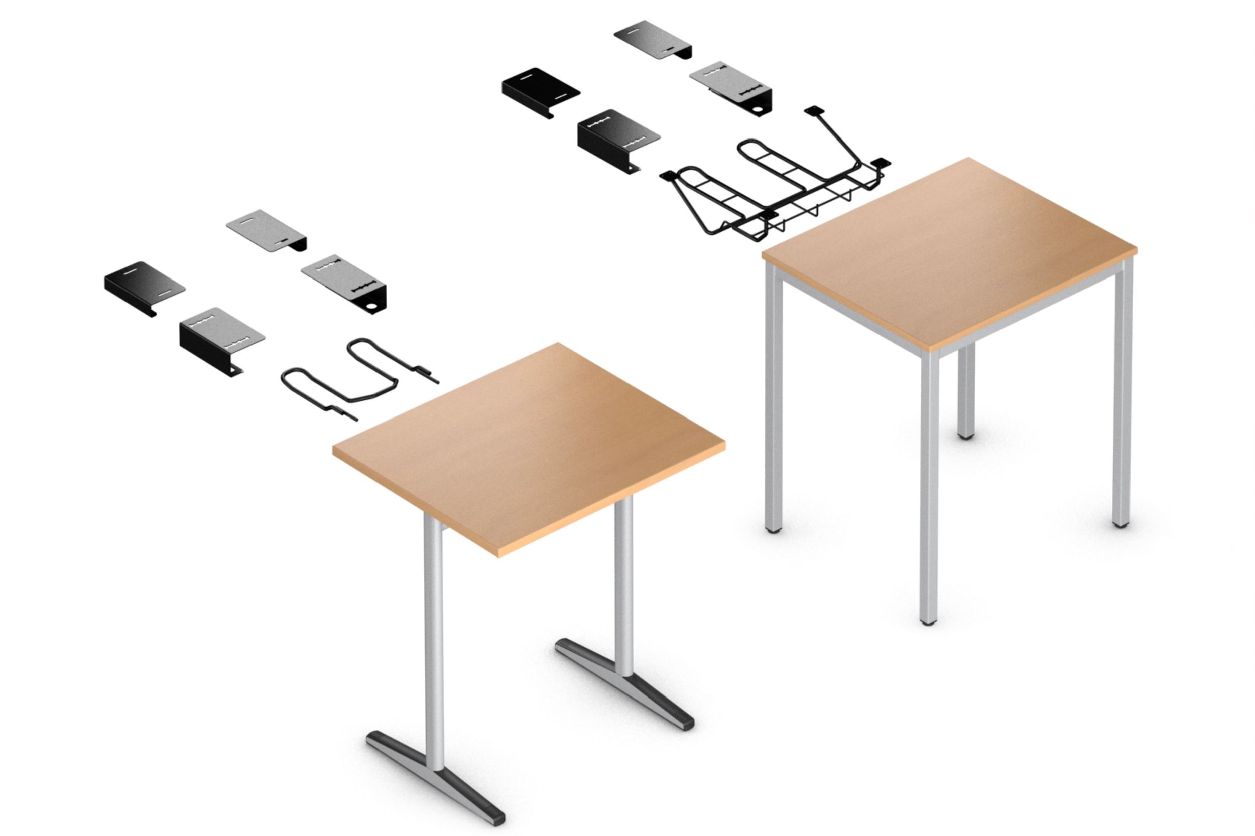 The chair suspension rails and wire suspensions for VS tables Uno and EcoTable