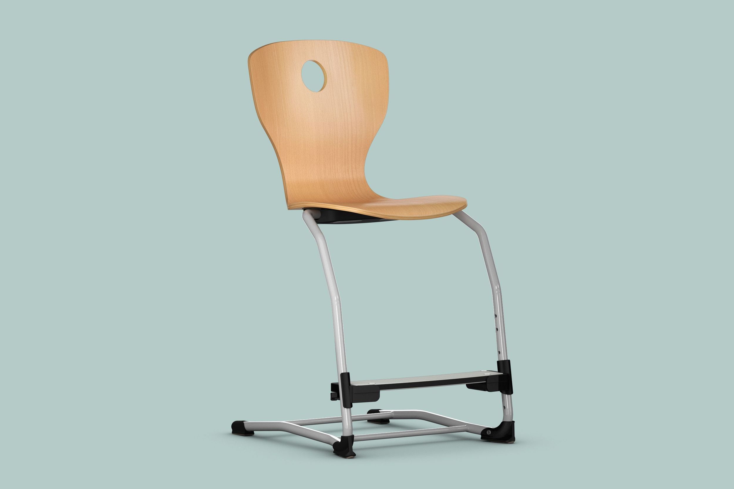 The Level-VF cross-grade students' chair by VS with adjustable footrest