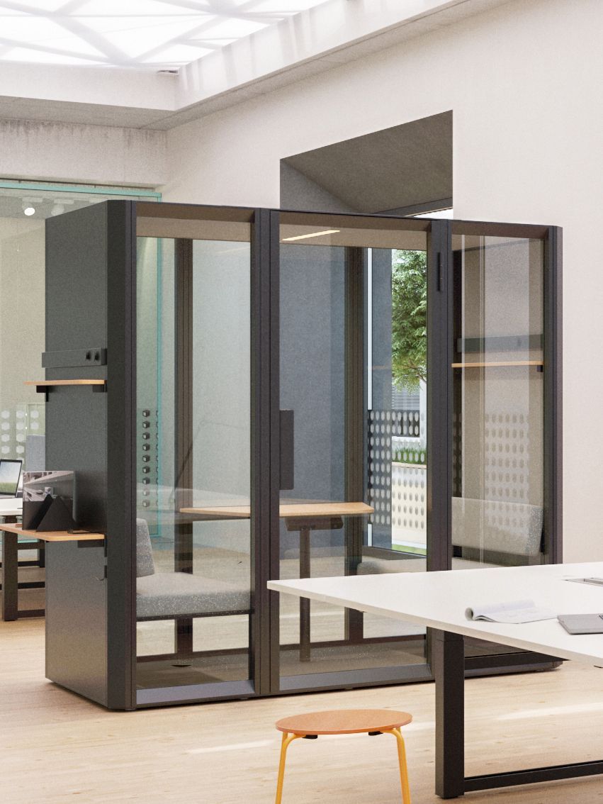 The soundproof booth for undisturbed phone calls and meetings Jetson in an office