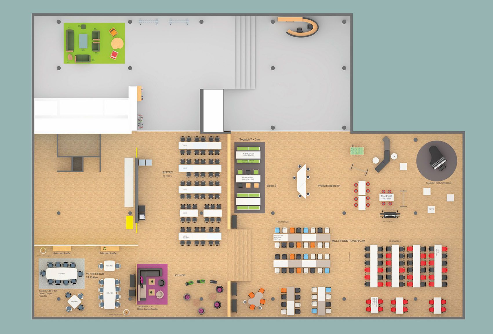 Room plan of the ground floor of the VS administrative building in Tauberbischofsheim