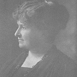 Portrait of the education reformer Maria Montessori in black and white.