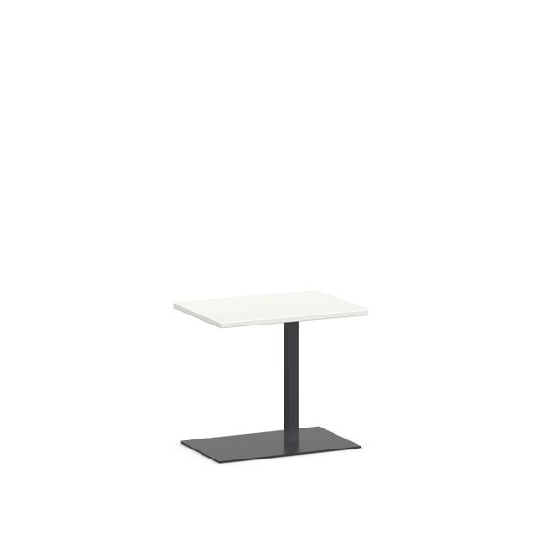 AddLounge-Q - Asymmetrischer Lounge- und Laptoptisch mit quadratischer Säule