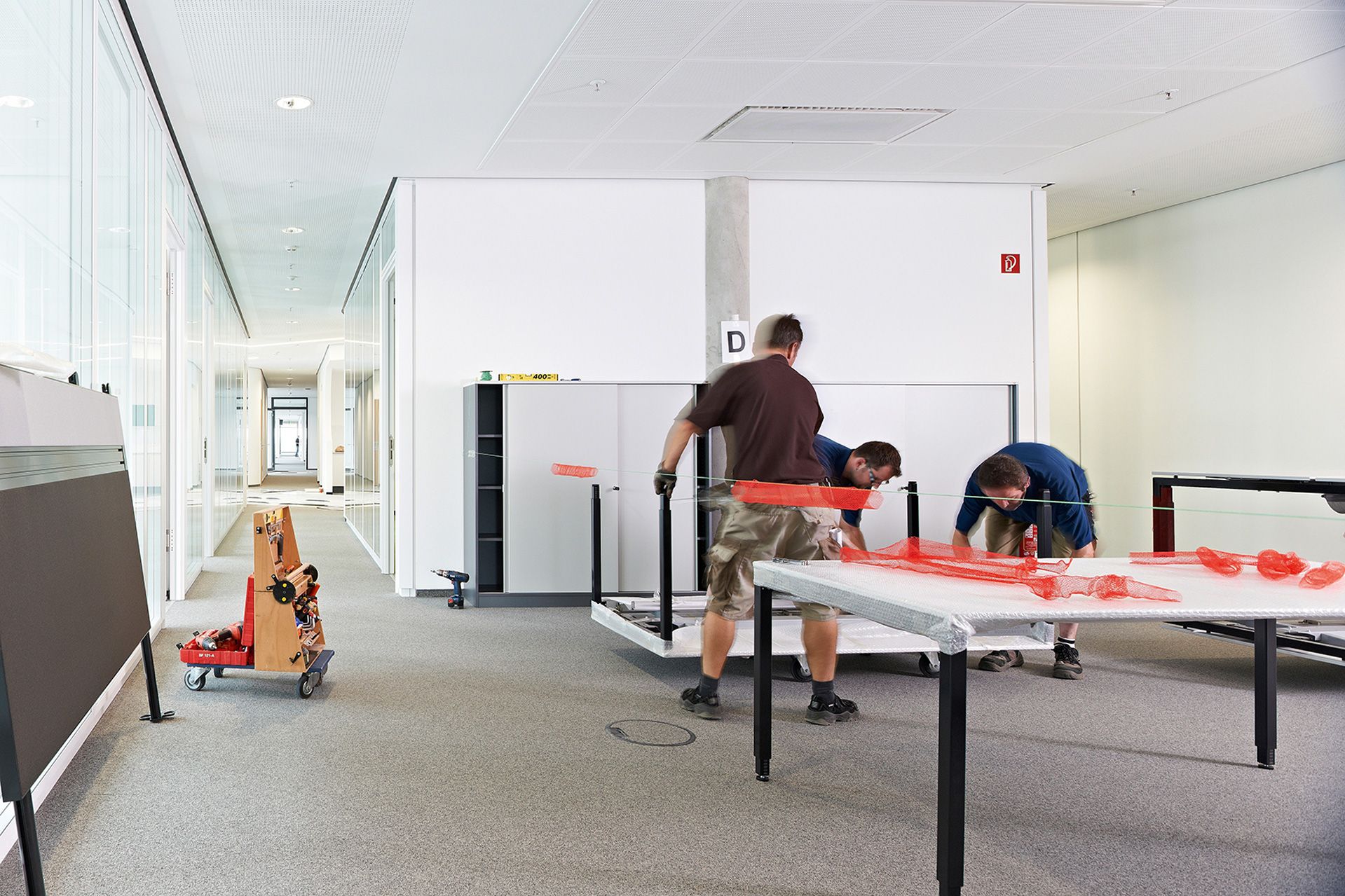 VS customer service technicians assemble furniture on site at the customer's premises.