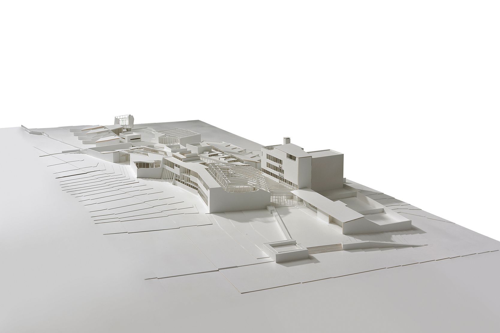 Model of the design for a primary school in Darmstadt by Hans Scharoun