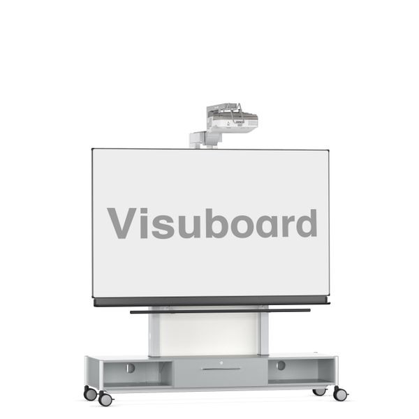 VisuBoard - Tableau interactif, syst. de verin à gaz mobile et rangement