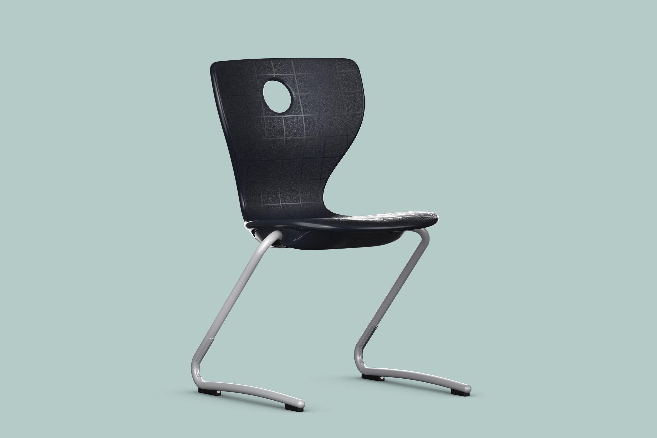 A black VS cantilever chair PantoSwing-LuPo