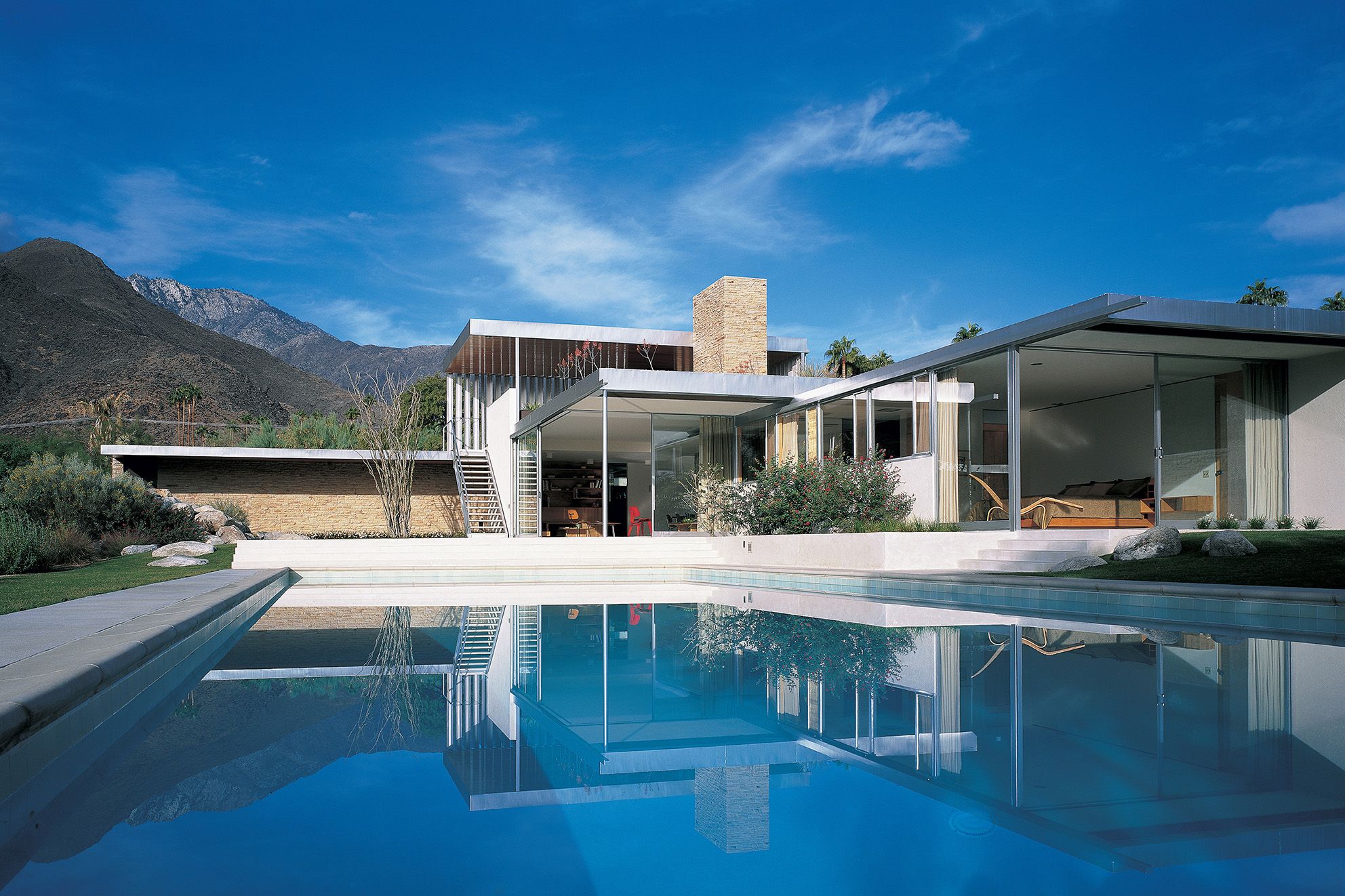 Das Kaufmann Desert House in Kalifornien, entworfen vom Architekten Richard Neutra