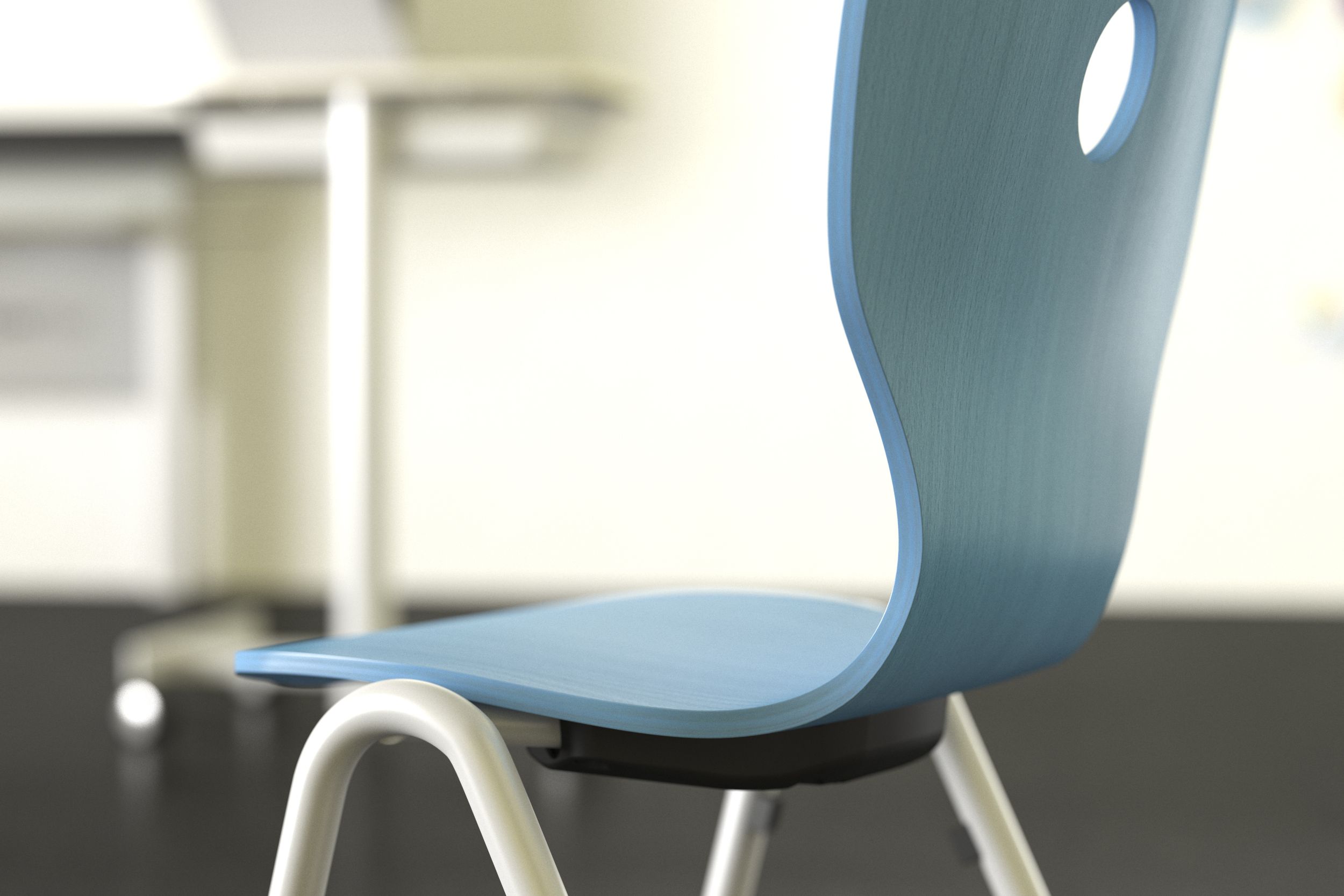 Four-legged chair Compass in light blue