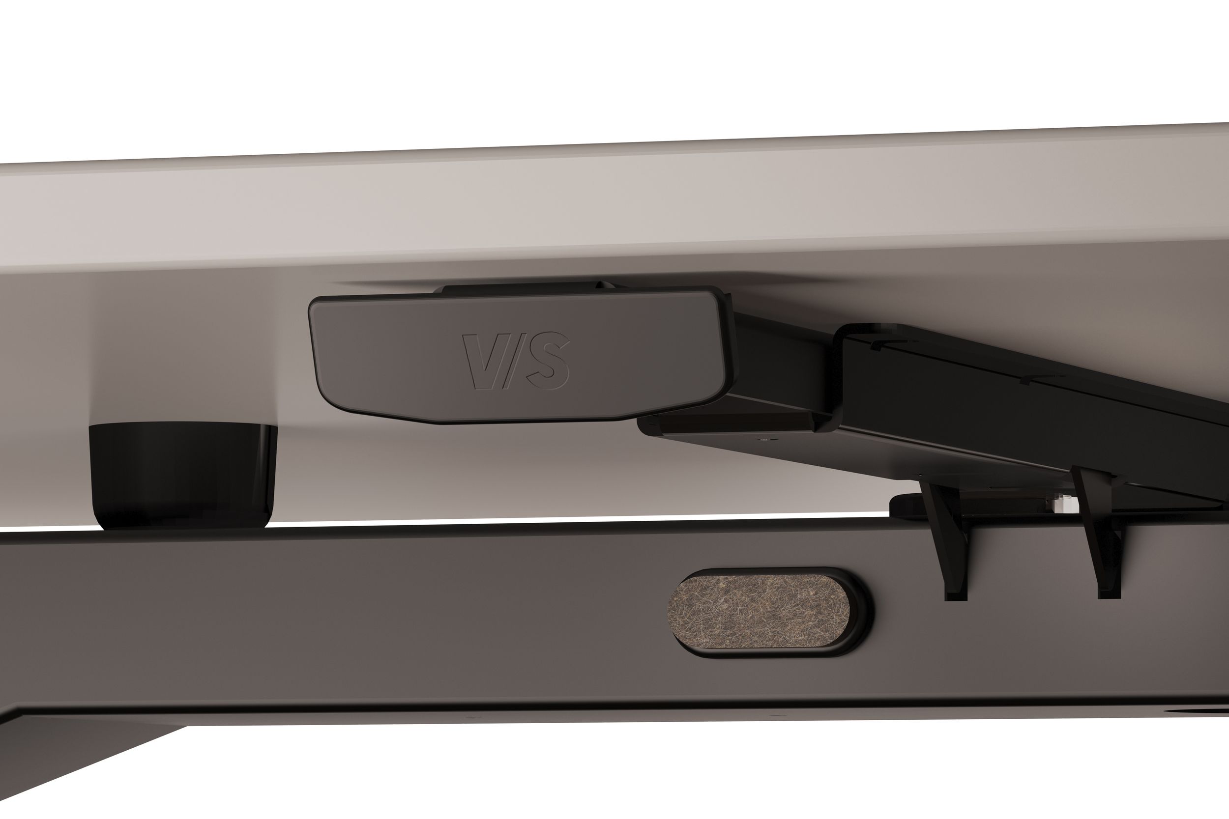 Close-up of the lever that controls the folding function of the FlipTable by VS