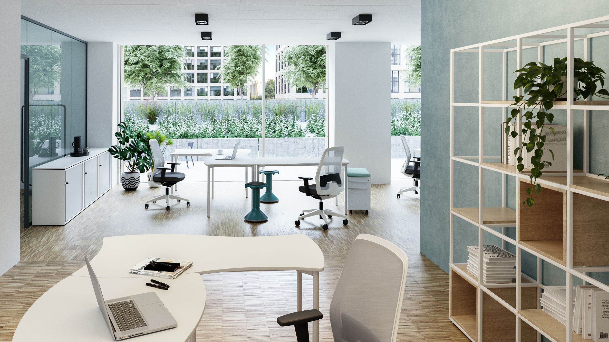 Office space with Shift+ desks