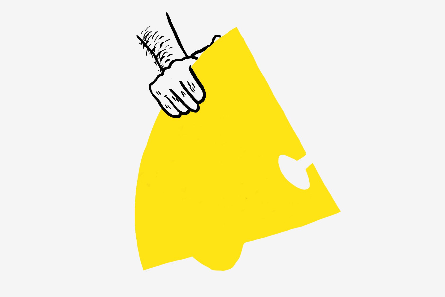 Pièce de puzzle dessinée en jaune